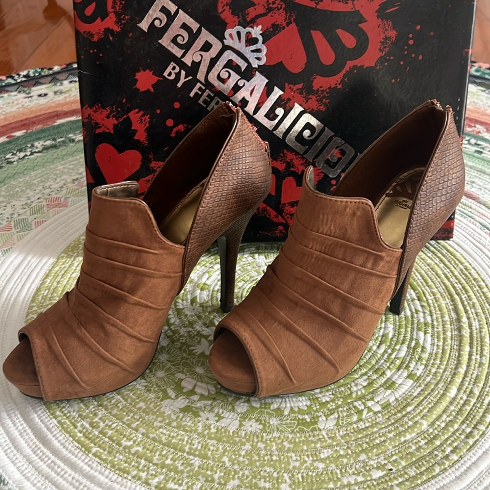 Fergalicious Peep Toe Bootie